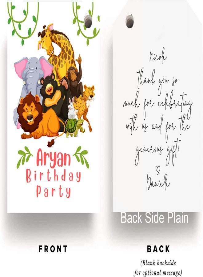 Yellow Nuts Personalize Thank You Gift Tags 40 pcs for Kids Boys Girls Birthday Return Gift Present Baby Shower Greetings Tags - Image 4